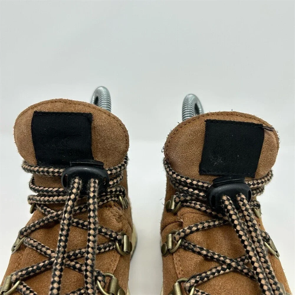 SOREL Out N About III Kids Waterproof Brown Leather Lace Up Ankle Boots Size 3
